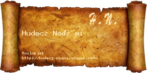 Hudecz Noémi névjegykártya